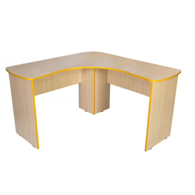 Стіл вчительський кутовий,з полицями, АНШАР ГРУП (5411),1300х1300х750 мм.,матеріал - ЛДСП